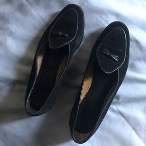 Belgian Shoes Midinette - Black Suede, Size 6N